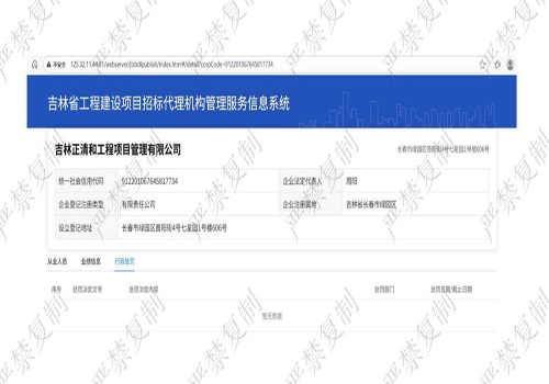 工程建設(shè)項目招標(biāo)代理機(jī)構(gòu)備案信息